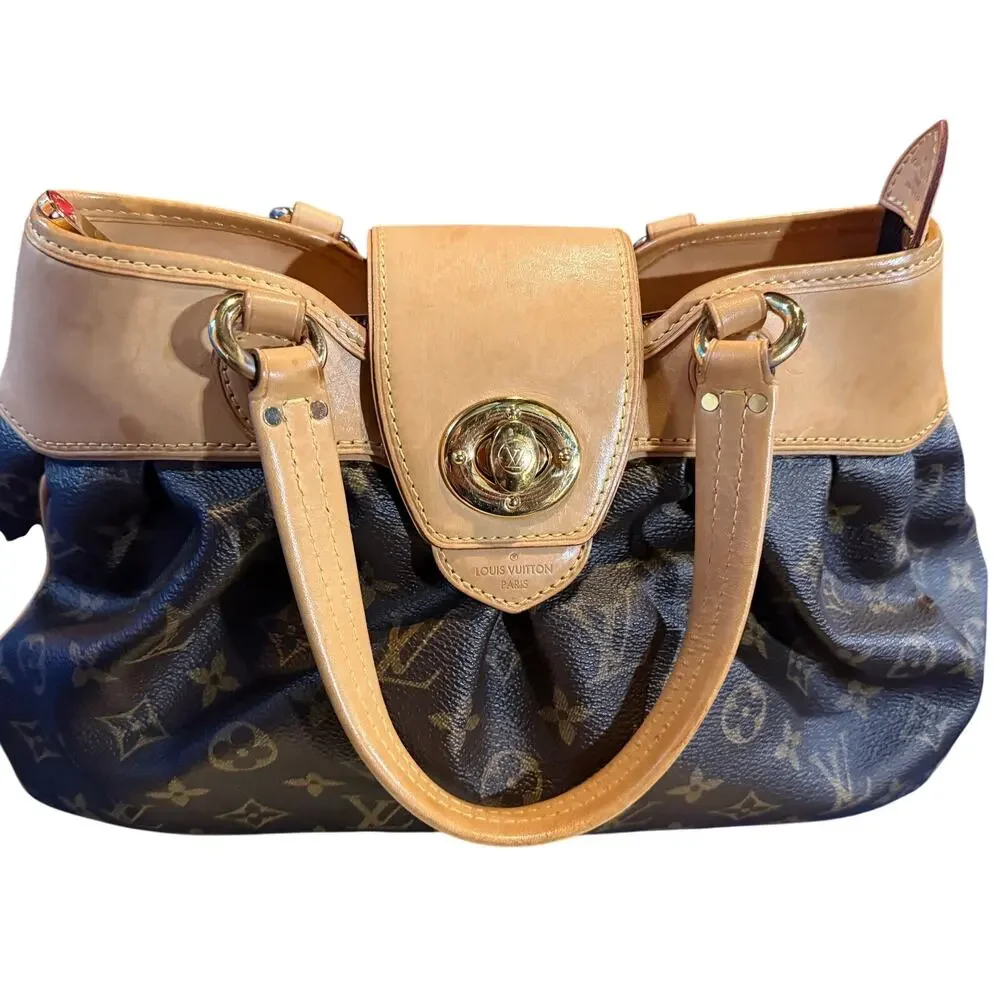 Louis Vuitton Boétie MM Monogram Canvas Shoulder Bag with Dust Bag